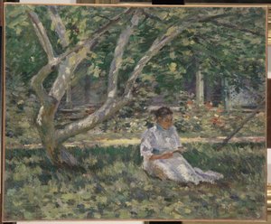 ネティ読書、1894年頃 作： Theodore Robinson